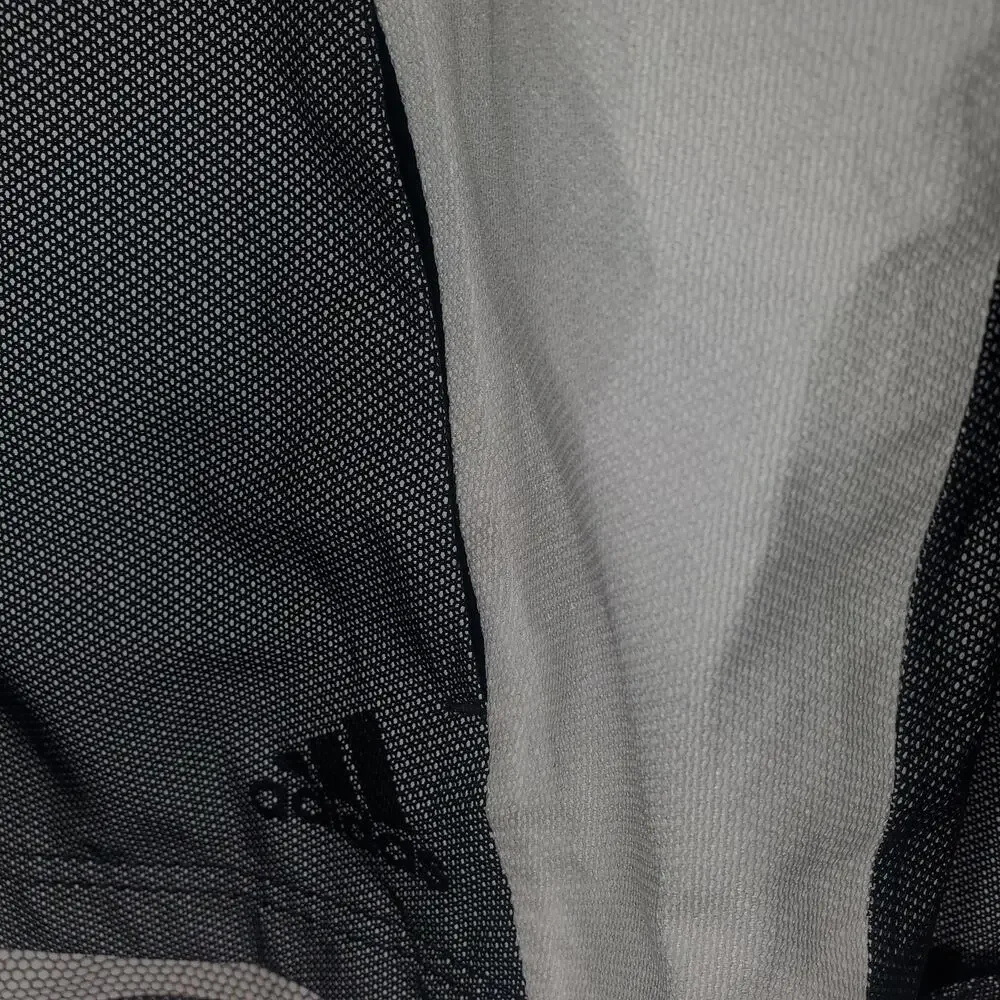 adidas RAIN.RDY Mens Golf Rain Jacket Size M Gray Black White Waterproof NO HOOD